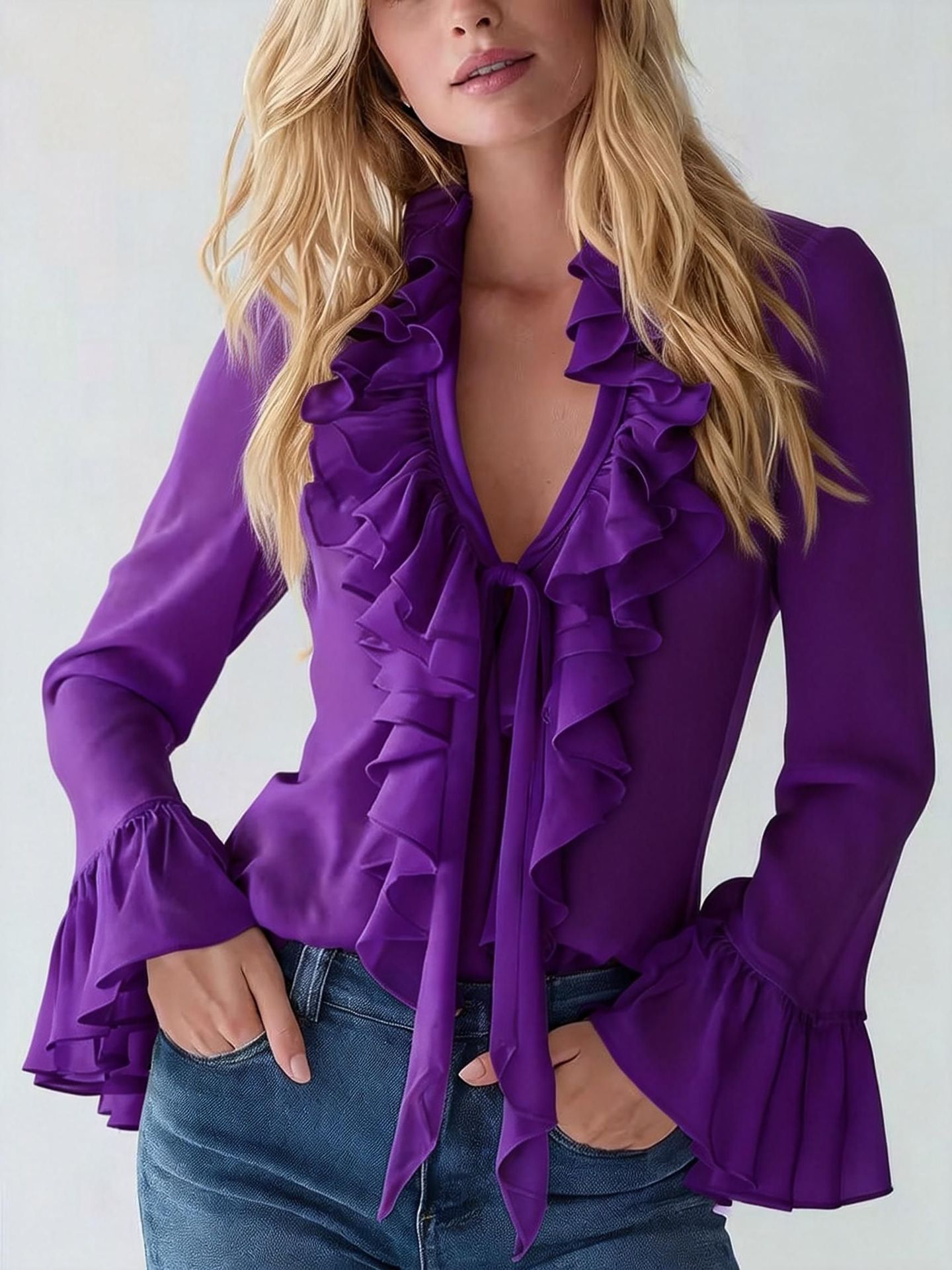 LUMIERE - camicia maniche a sbuffo