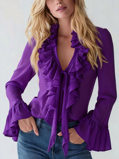 LUMIERE - camicia maniche a sbuffo