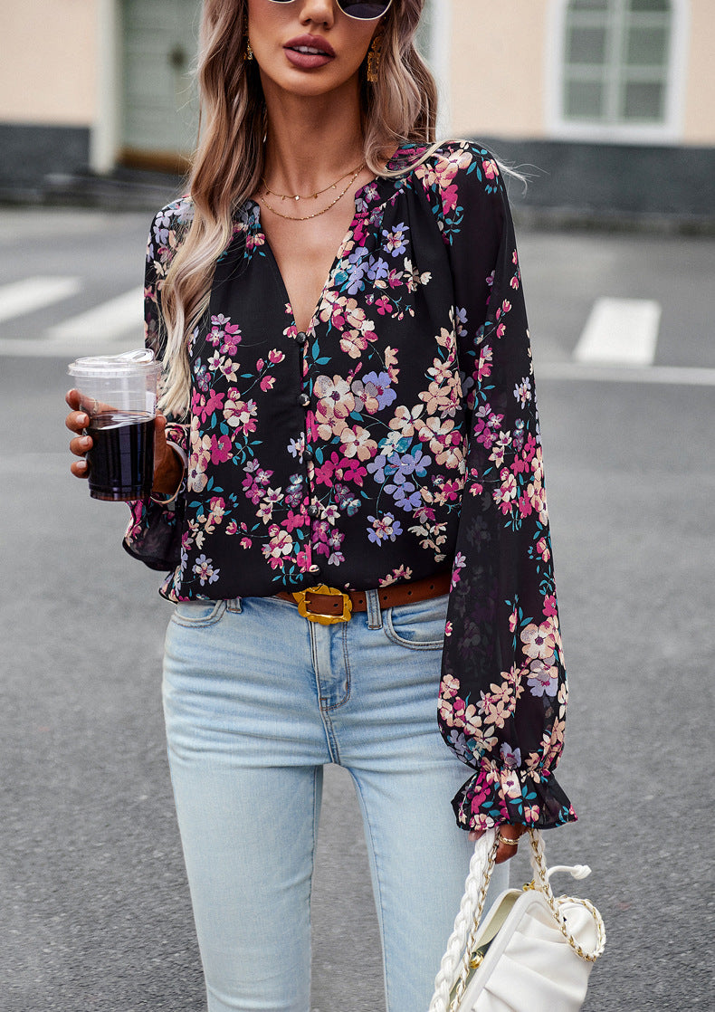 BLUMEN - blusa scollo a V