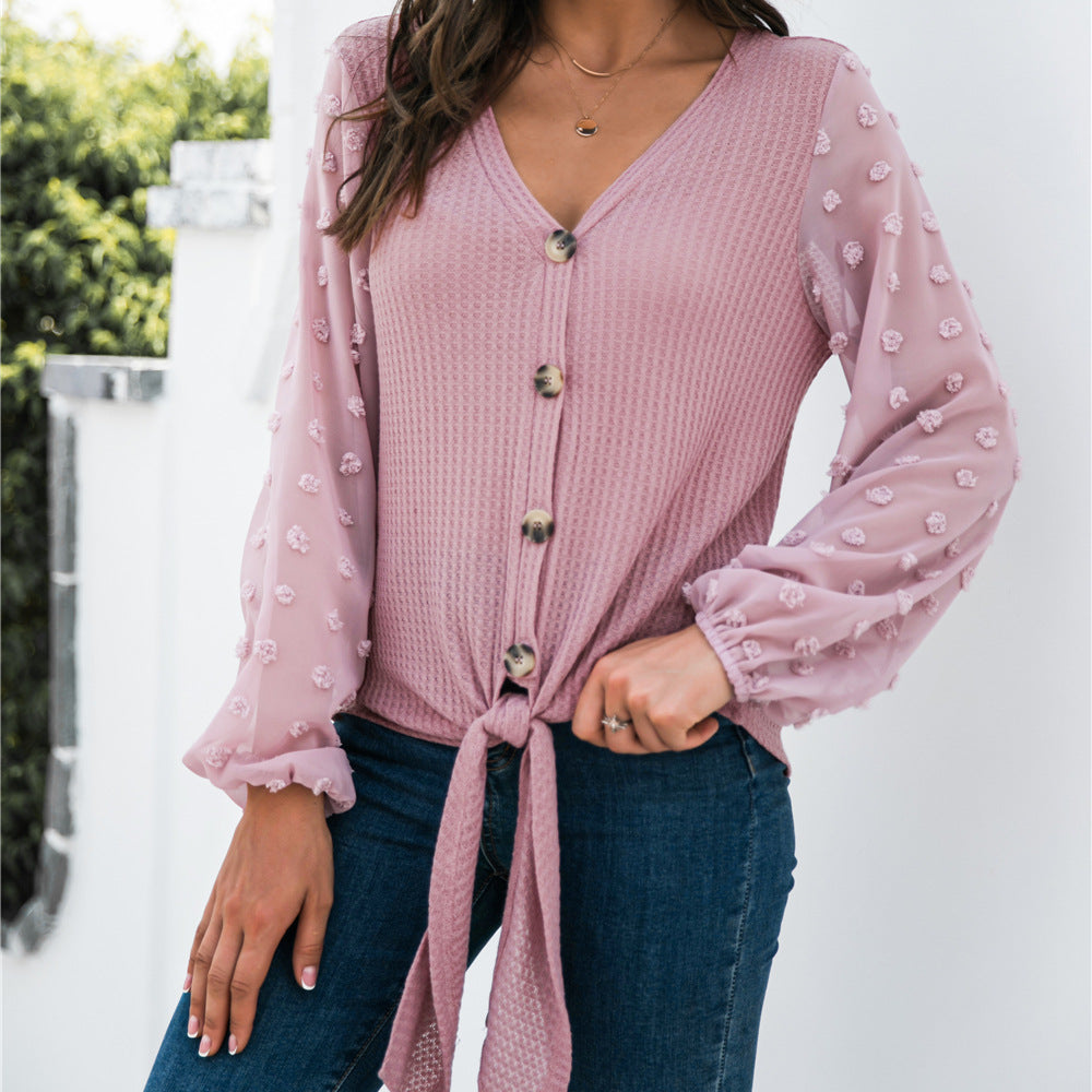 COMFORT - camicia scollo a V