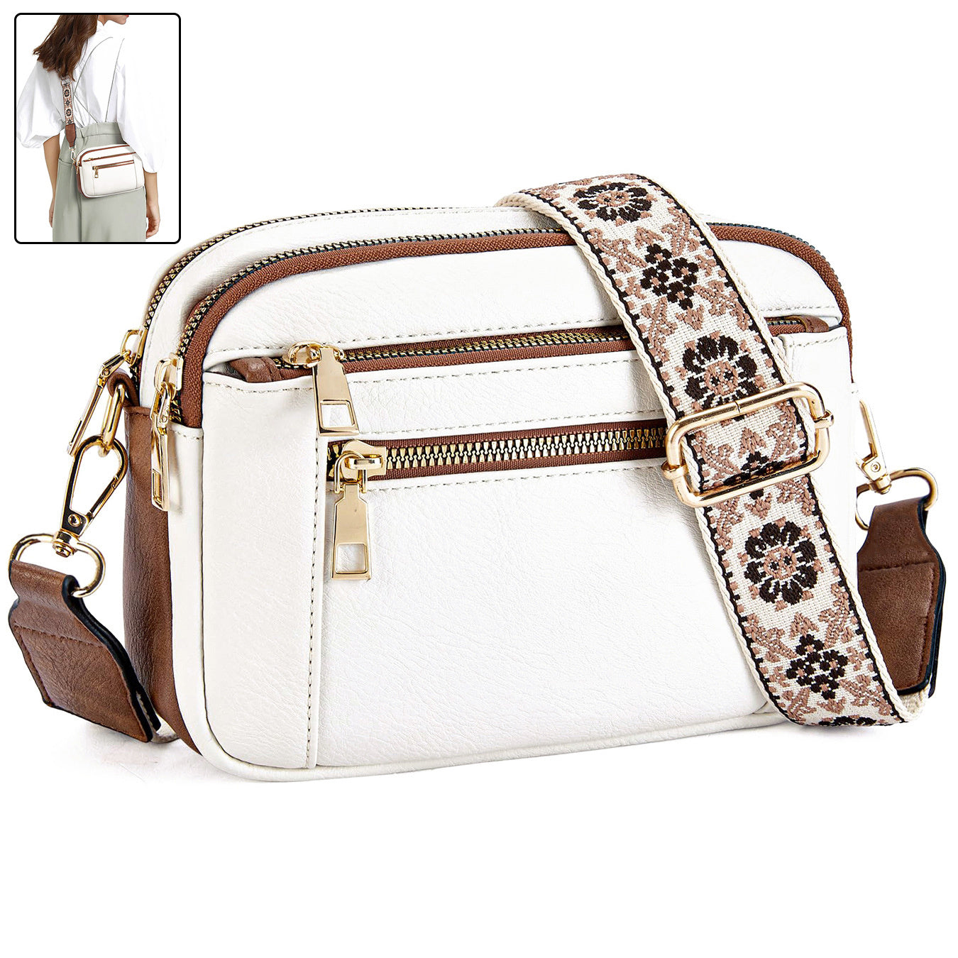 MIA - tracolla tripla zip