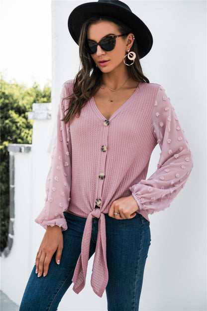COMFORT - camicia scollo a V