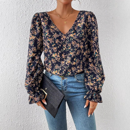 FLOREAL - blusa scollo a V