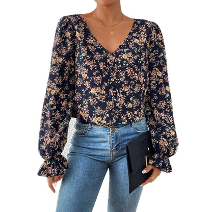 FLOREAL - blusa scollo a V