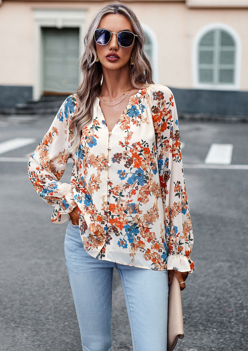 BLUMEN - blusa scollo a V
