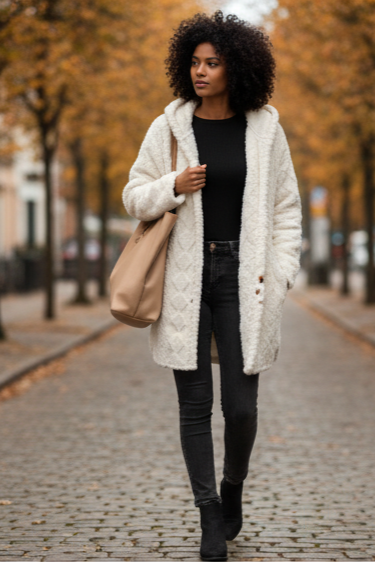 MANILA - Cardigan in peluche