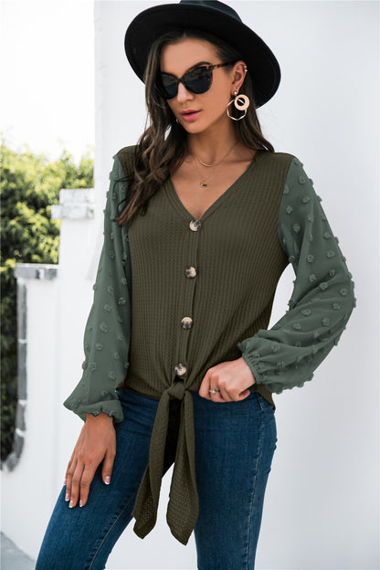 COMFORT - camicia scollo a V
