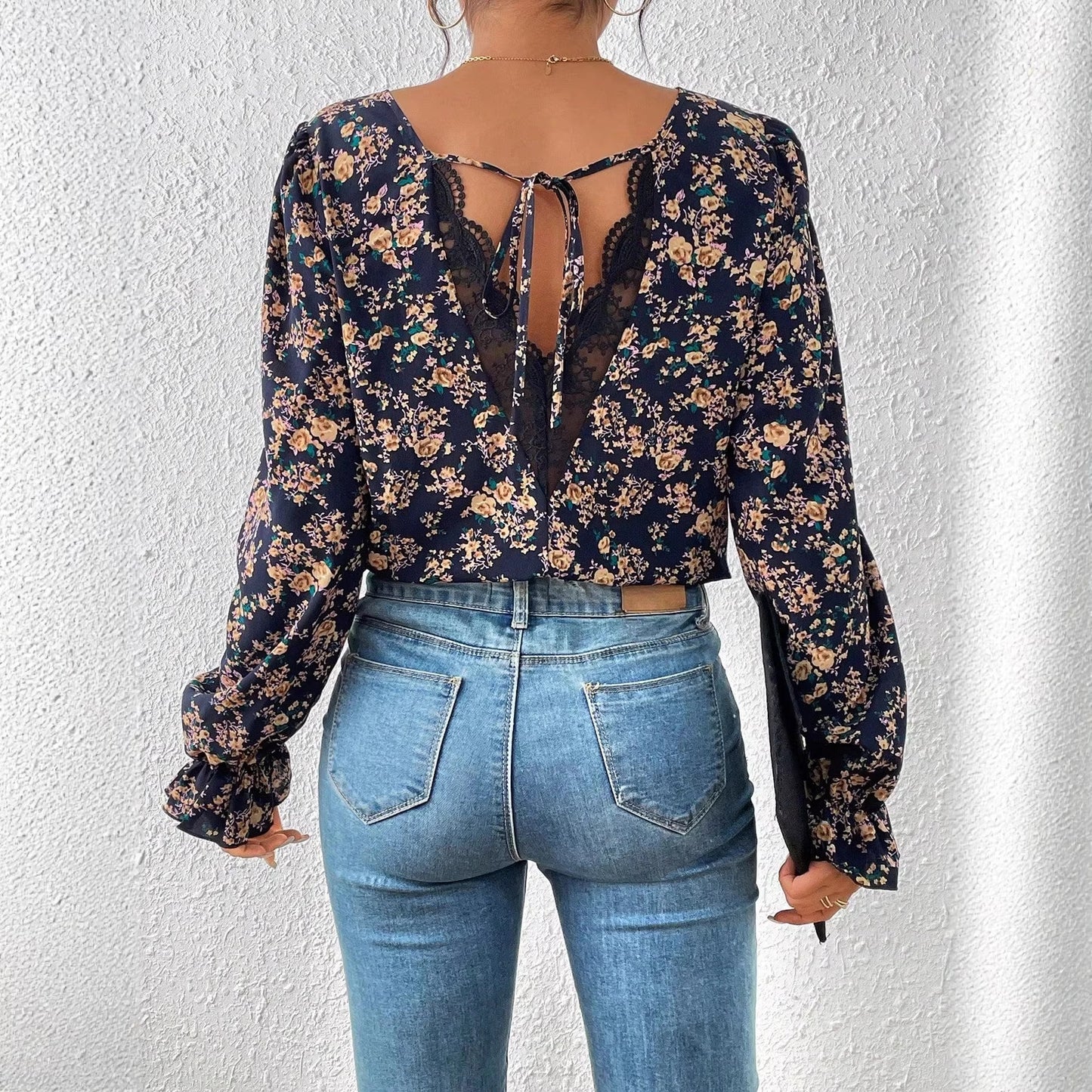 FLOREAL - blusa scollo a V
